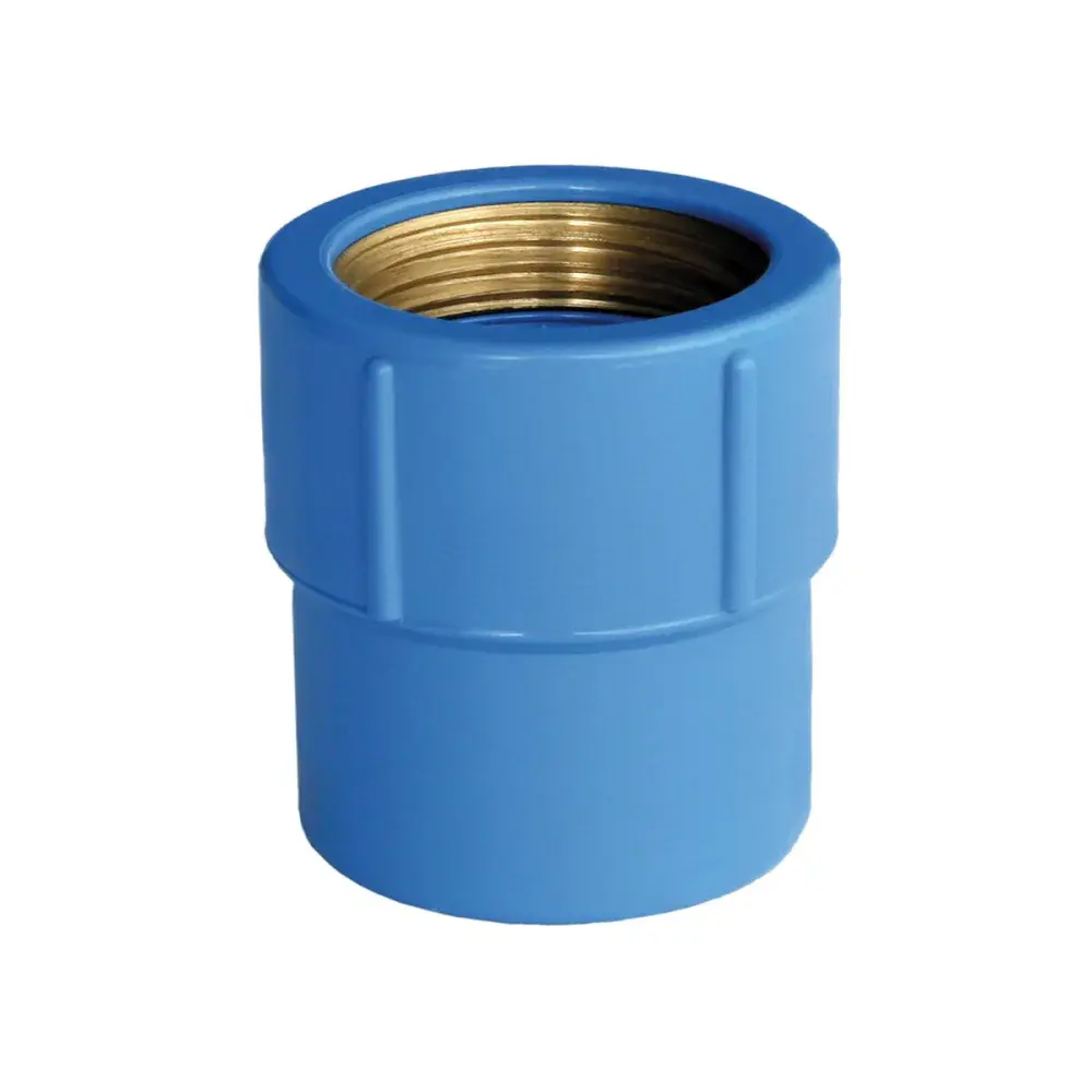 Luva bucha latão Plastilit azul lr 25MMX1/2 — fotografia de referência