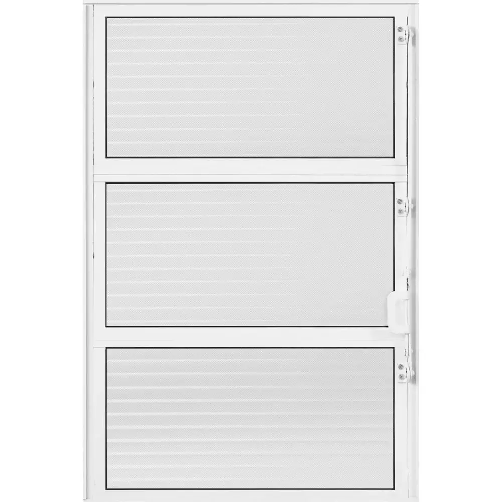 Vitrô basculante canelado em alumínio branca 60X40CM Metalflex — fotografia de referência