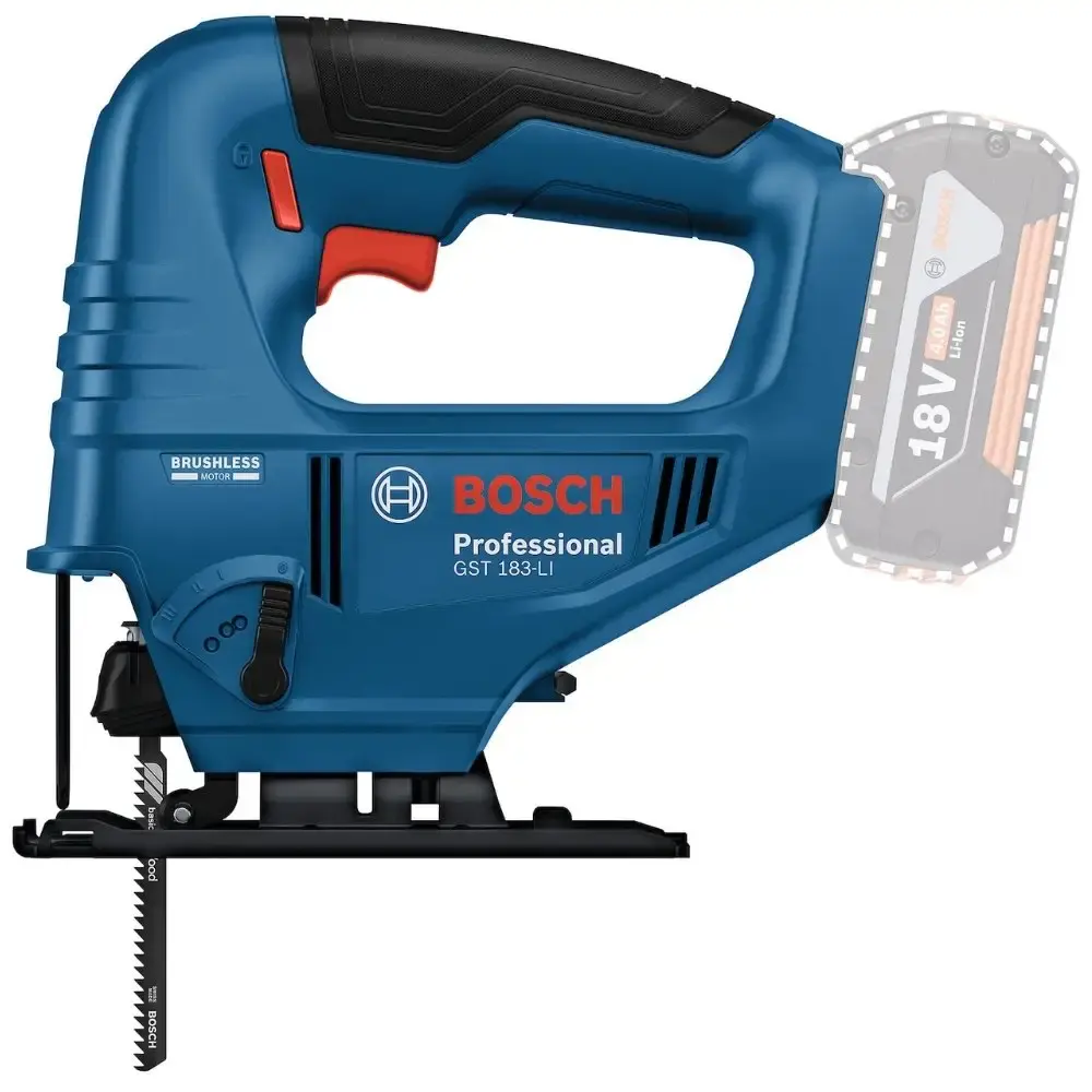 Serra tico-tico a bateria 18V brushless GST 183-LI sem carregador e bateria Bosch — fotografia 2