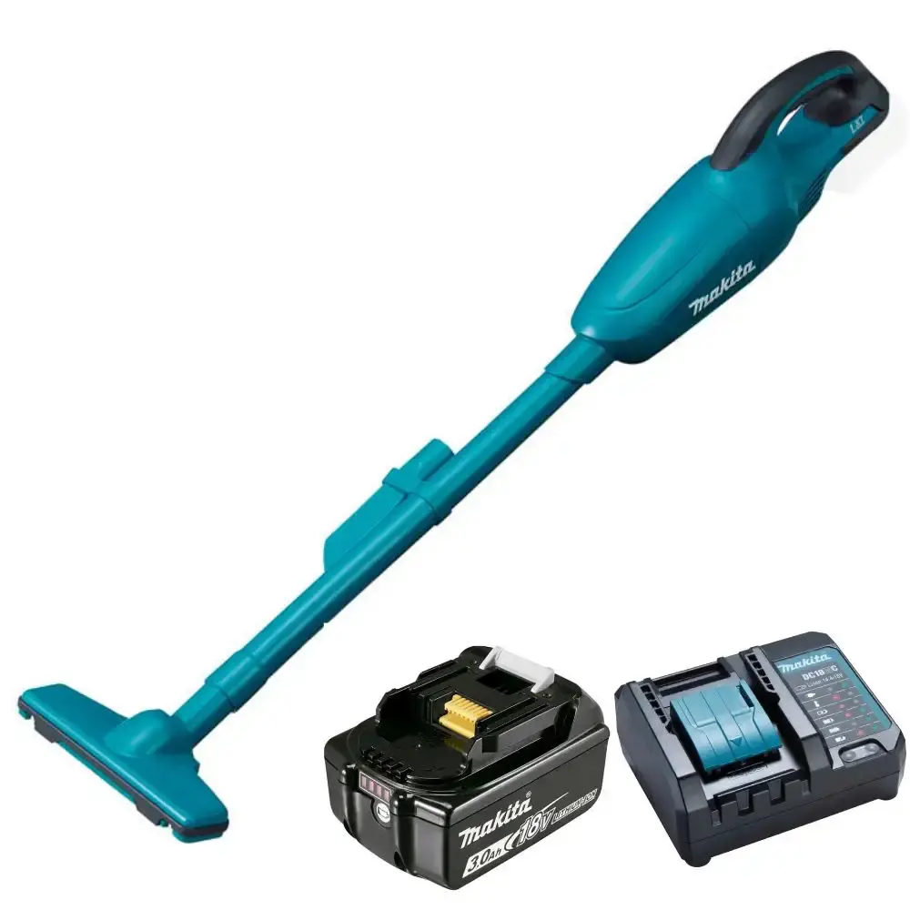 Aspirador de pó vertical a bateria 18V com bateria e carregador Makita Bivolt — fotografia de referência