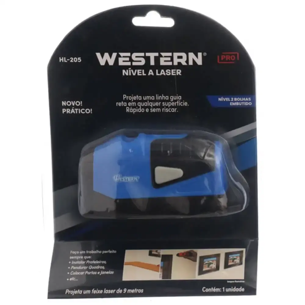 Nível a laser 2 bolhas 9 metros HL-205 Western — fotografia 5