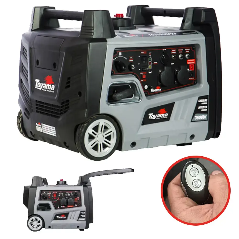 Gerador Gasolina 3.5kva 192 cc Partida Elétrica 4T Digital TG3500ISERP-XP e Controle Remoto TOYAMA 110 V