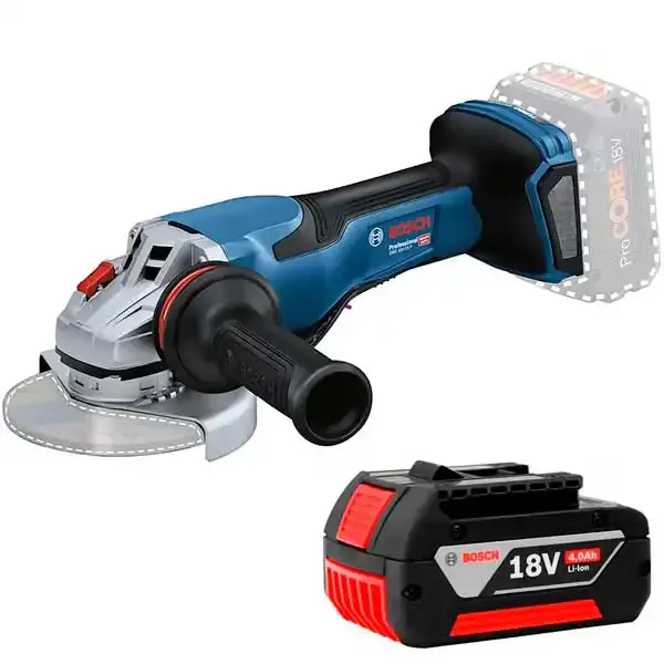 Esmerilhadeira 5 pol GWS18V-15P com bateria 18V 4.0AH Bosch — fotografia de referência
