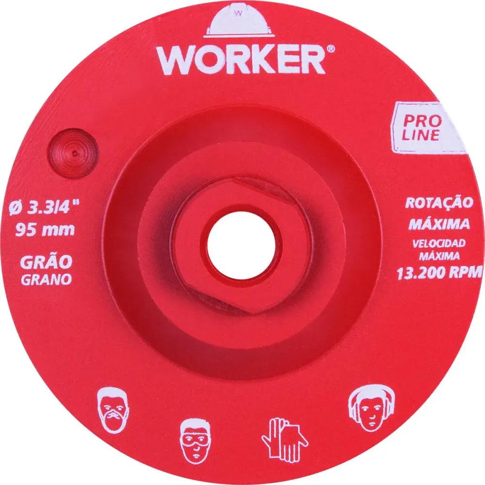 Rebolo diamantado liso 13.200RPM M14 95MM grão 180 Worker — fotografia de referência