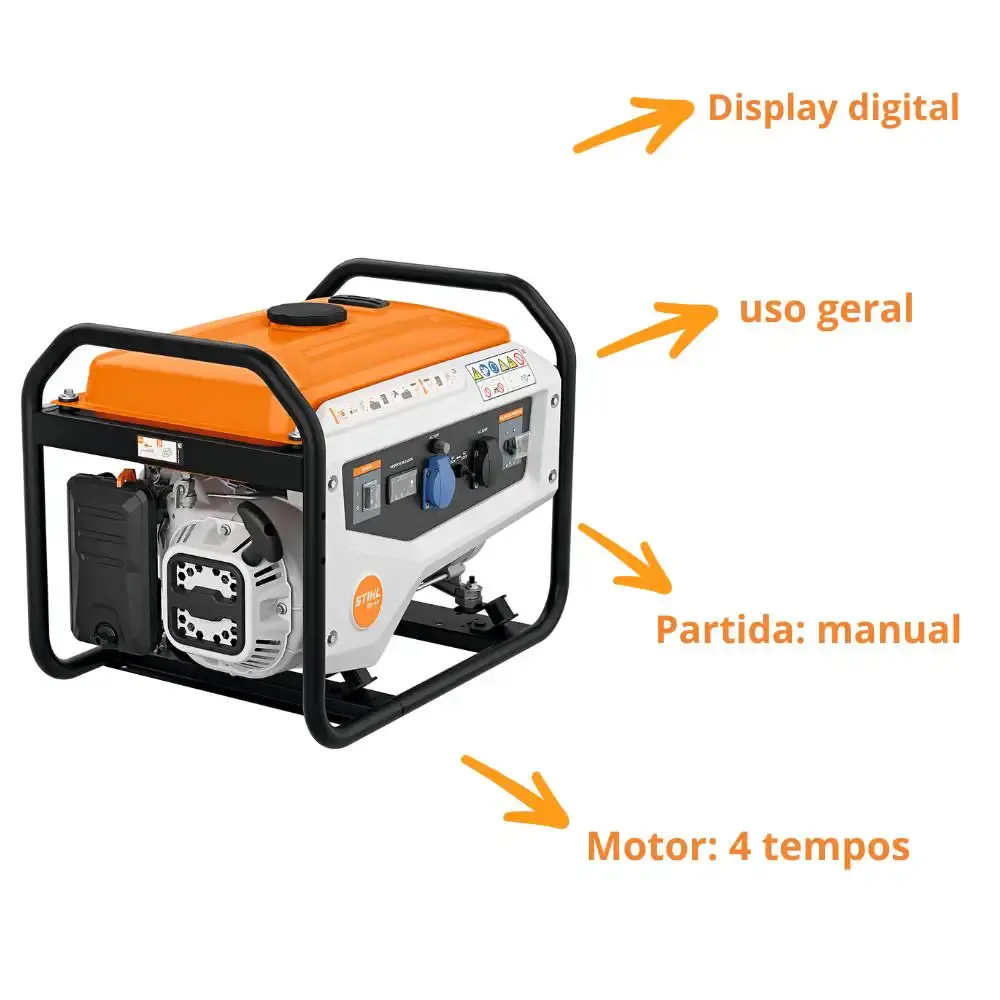 Gerador de energia à gasolina 2,8KW 4 tempos GR 40 Stihl — fotografia 3