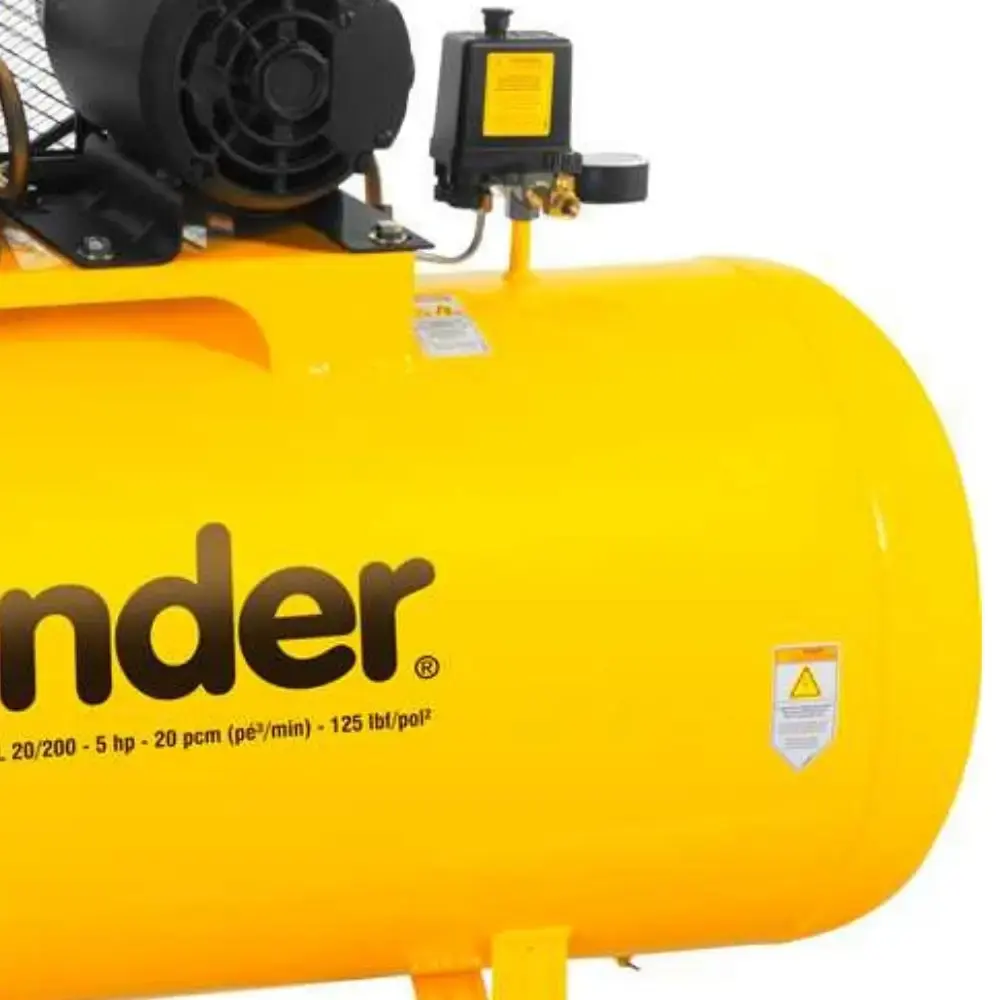 Compressor de ar VDCSL-20/200, 5,0CV trifásico Vonder — fotografia 5