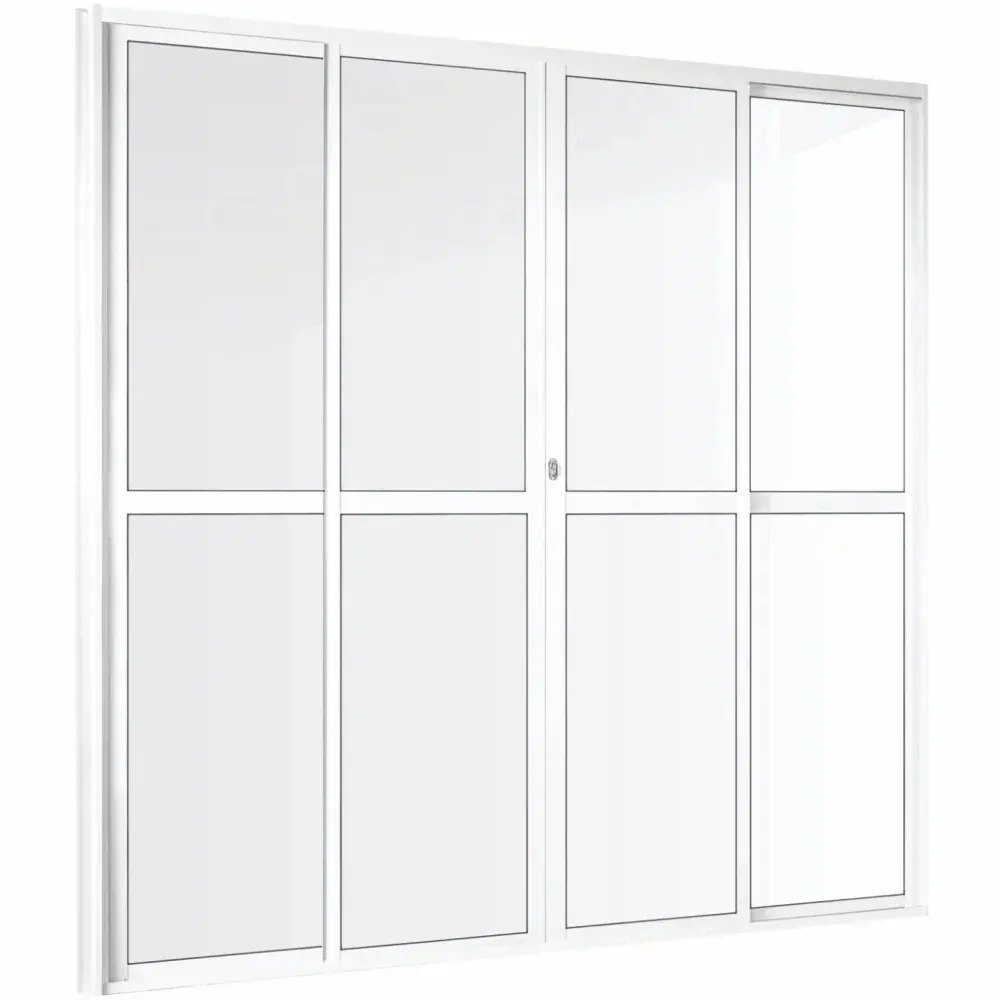 Porta balcão spp em alumínio br 4 folhas vl 210X200CM Aluvid — fotografia 5
