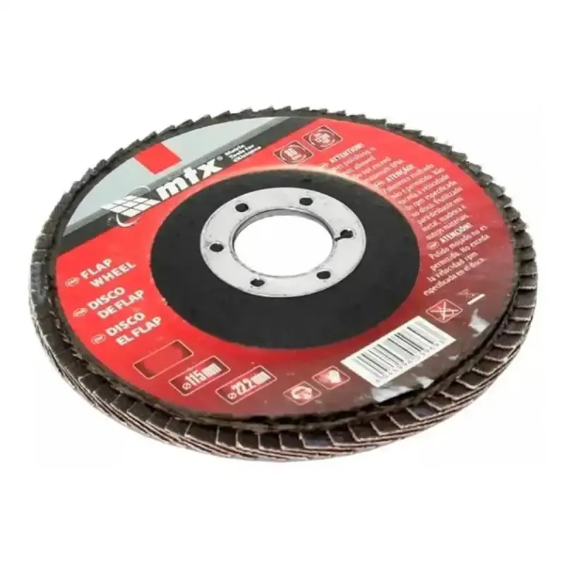 Disco de lixa flap 4.1/2 POL grana 120 kit 20 unidades MTX — fotografia 4