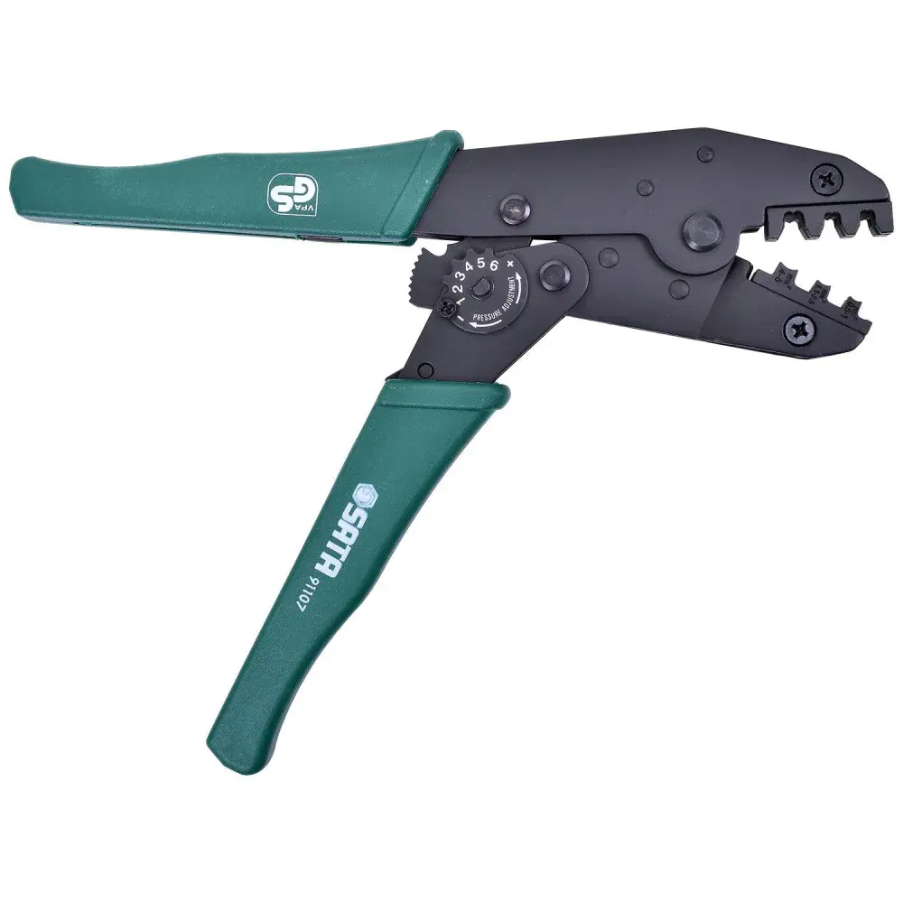 Alicate de crimpar com catraca 0,5 a 6MM ST91107ST Sata — fotografia 3