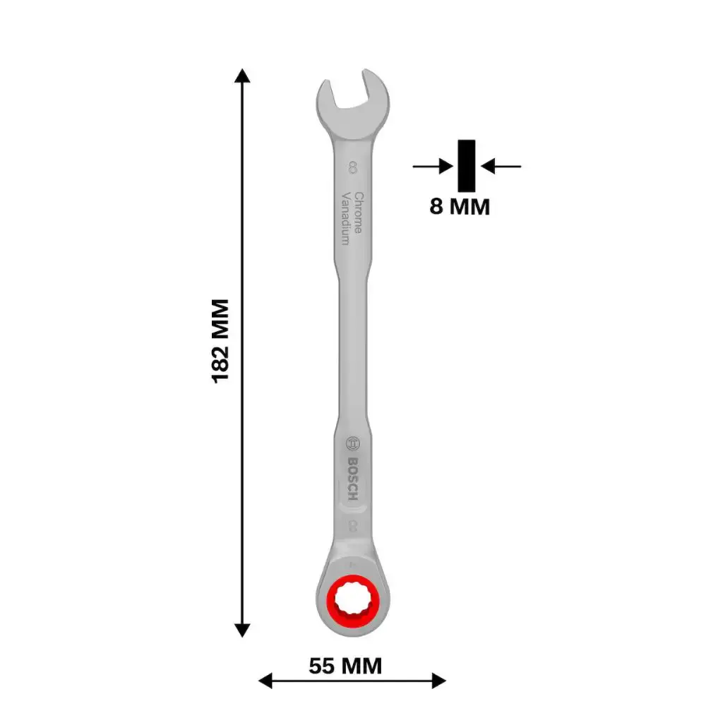 Chave catraca combinada 10MM bosch Bosch Ferramentas Manuais — fotografia 4