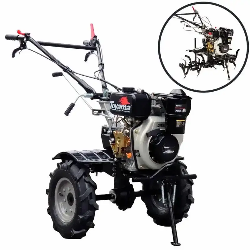 Motocultivador diesel 5,0 HP 4T 247 CC rodas e enxadas TDT100R-XP 704-010 Toyama