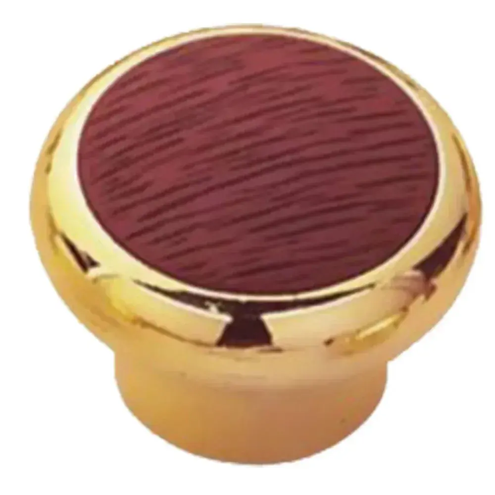 Puxador modelo 80 bola dourado mogno 50 peç Gecele