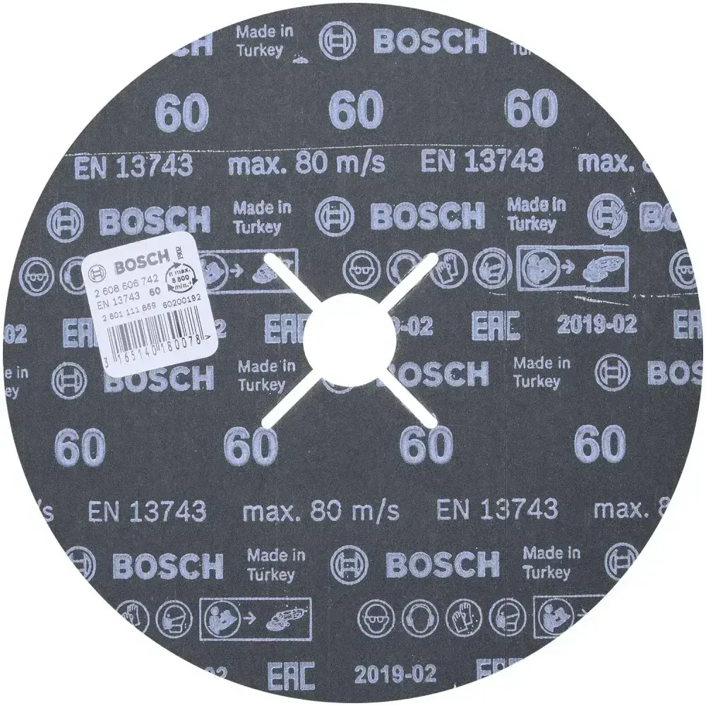 Disco de lixa em fibra 7 180MM G60 azul best for metal Bosch — fotografia 5