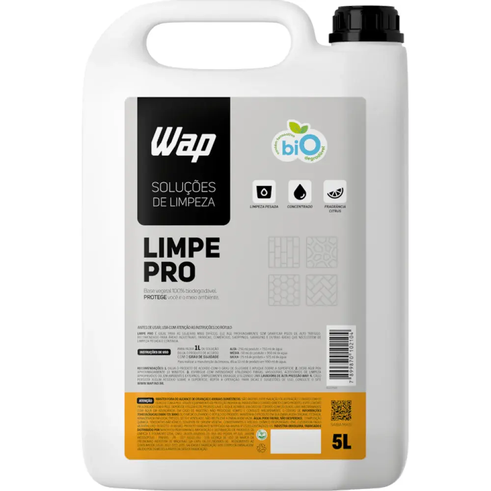 Detergente concentrado para limpeza pesada limpe pro 5L Wap — fotografia de referência