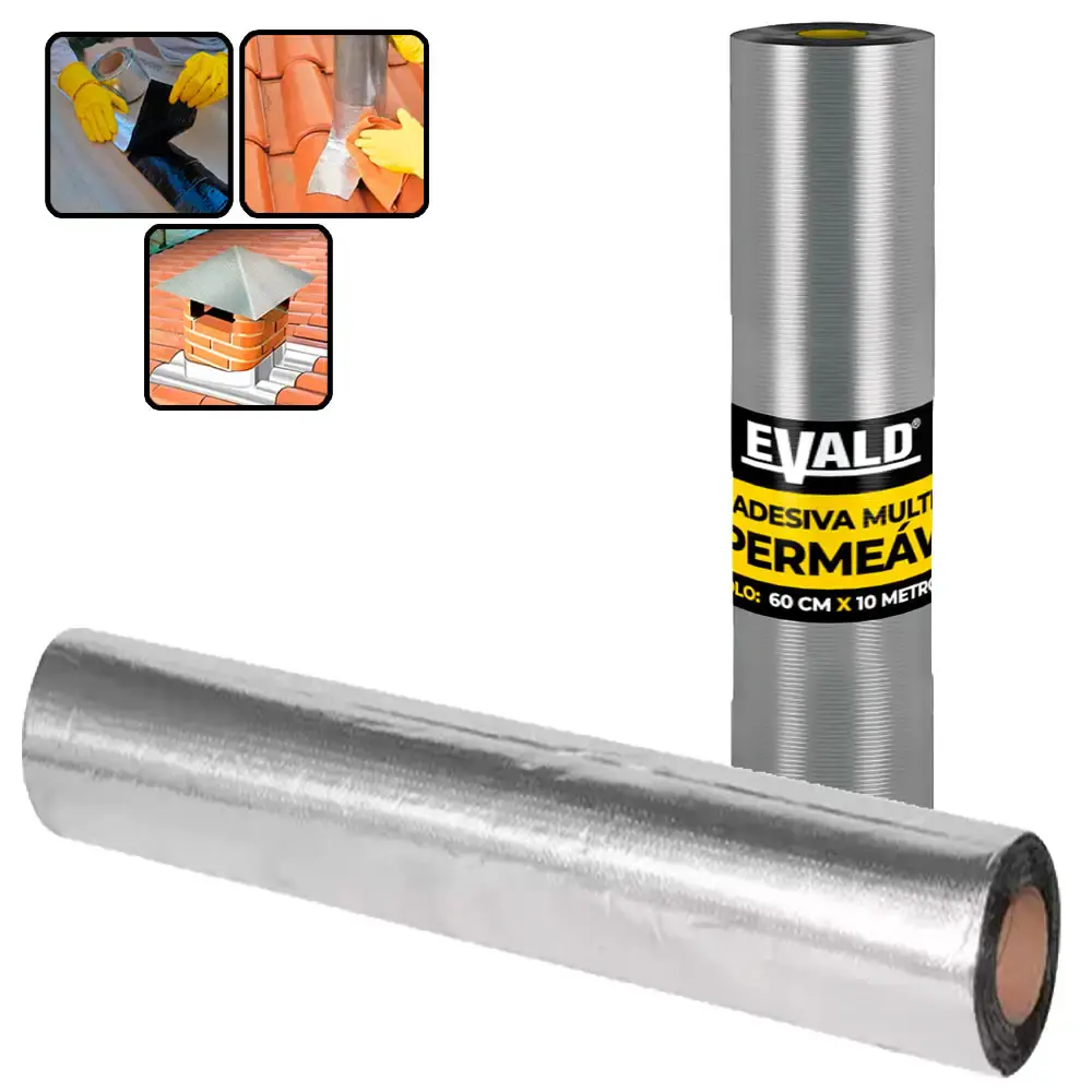 Fita Autoadesiva Multiuso Manta Asfáltica 60 CM x 10 Metros EVALD — fotografia de referência