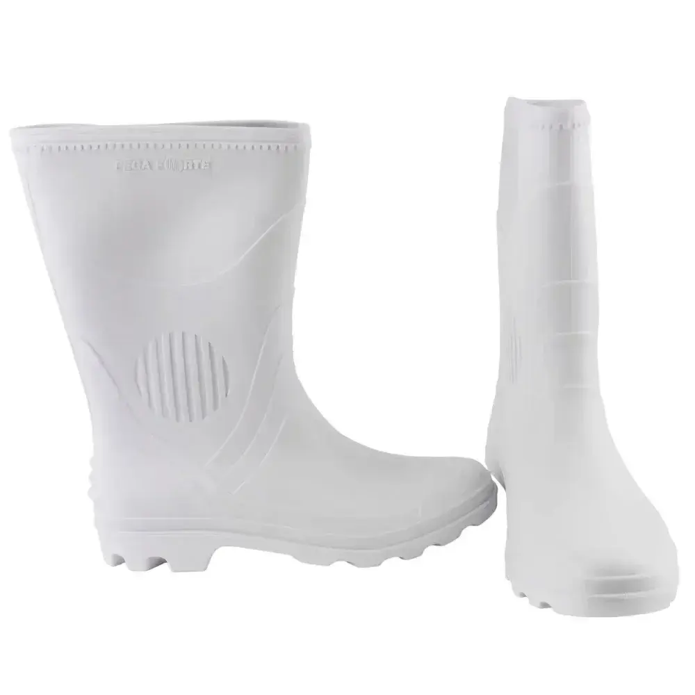 Bota de pvc branca Nº42 modelo 387 pega forte grendene — fotografia 7