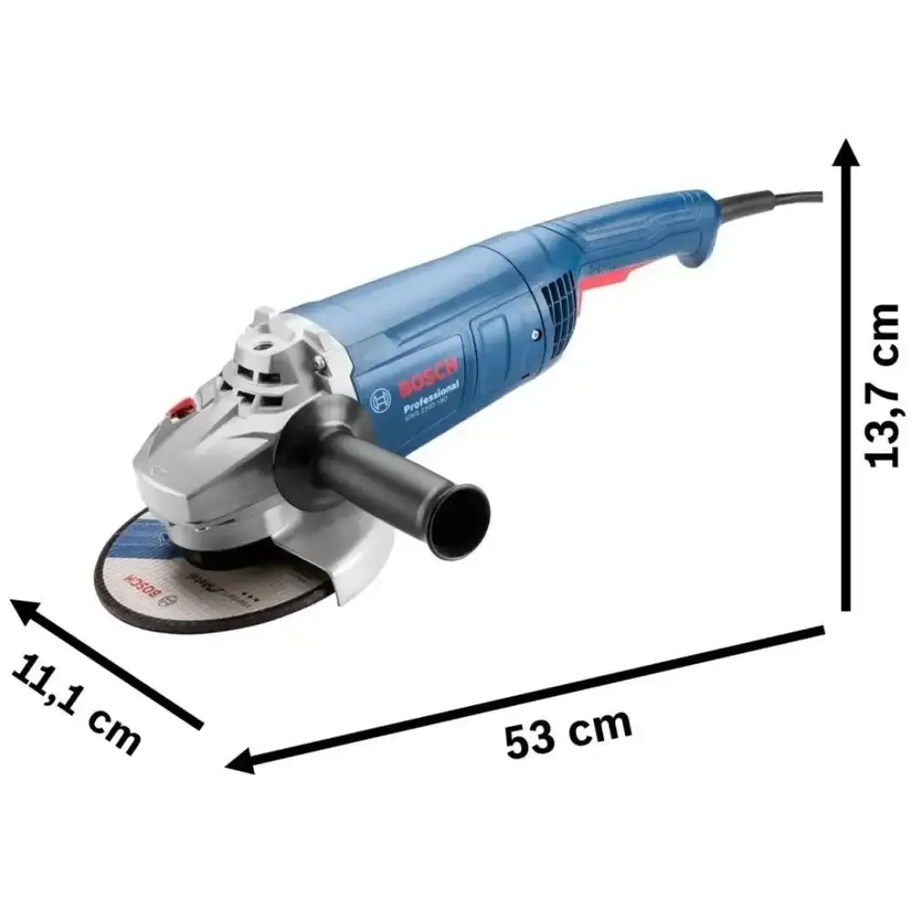 Esmerilhadeira angular 7 POL 2200W com 3 discos de corte 7 POL standard Bosch 110 V — fotografia 11