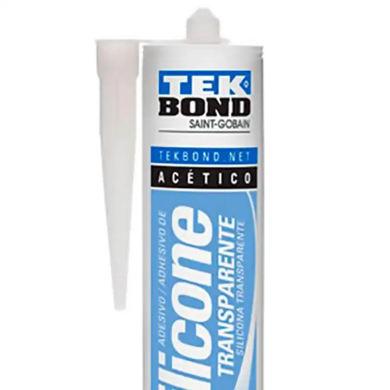 Silicone incolor acético tubo 280 GR incolor 22034002000 Tekbond — fotografia 2