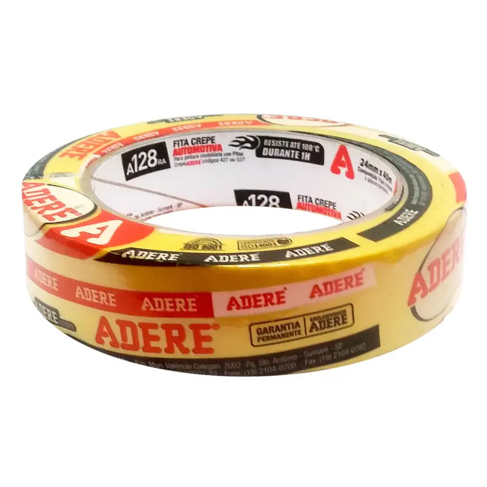 Fita crepe auto A128 amarela 24MMX40M Adere — fotografia de referência