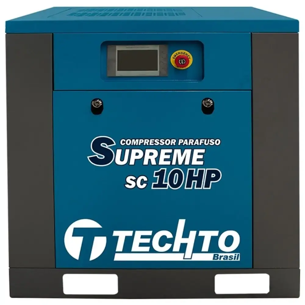 Compressor de parafuso supreme 10HP 10BAR 380V SC10 techto — fotografia de referência