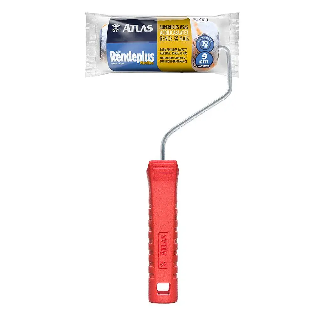 Rolo de pintura rendeplus microfibra 9CM Atlas