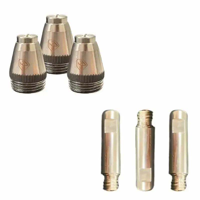 Bico corte plasma 1.0MM 50A 3 peças e eletrodo tocha corte plasma 3 peças megaplasma — fotografia de referência