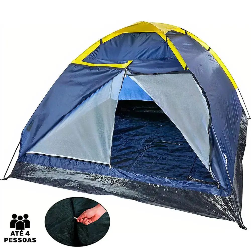 Barraca para Camping até 4 Pessoas San Valentin 106011 KALA com Colchão Inflável de Casal e Bomba — fotografia 2
