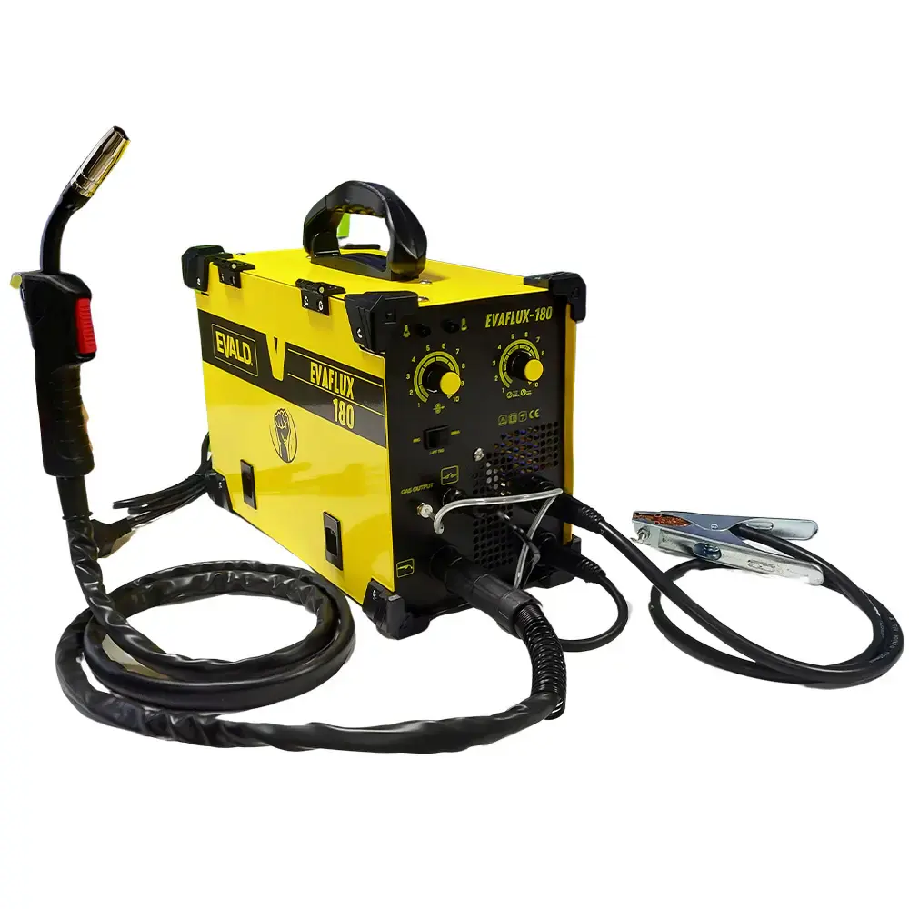 Solda multiprocesso MIG flex TIG e eletrodo com máscara EVAFLUX-180 bivolt Evald — fotografia 2