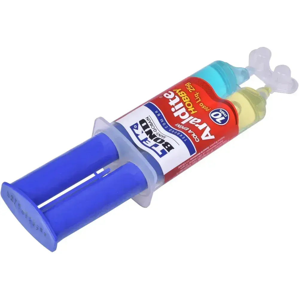 Adesivo epóxi blister 25GR bi-componente líquido tekbond Araldite — fotografia 10