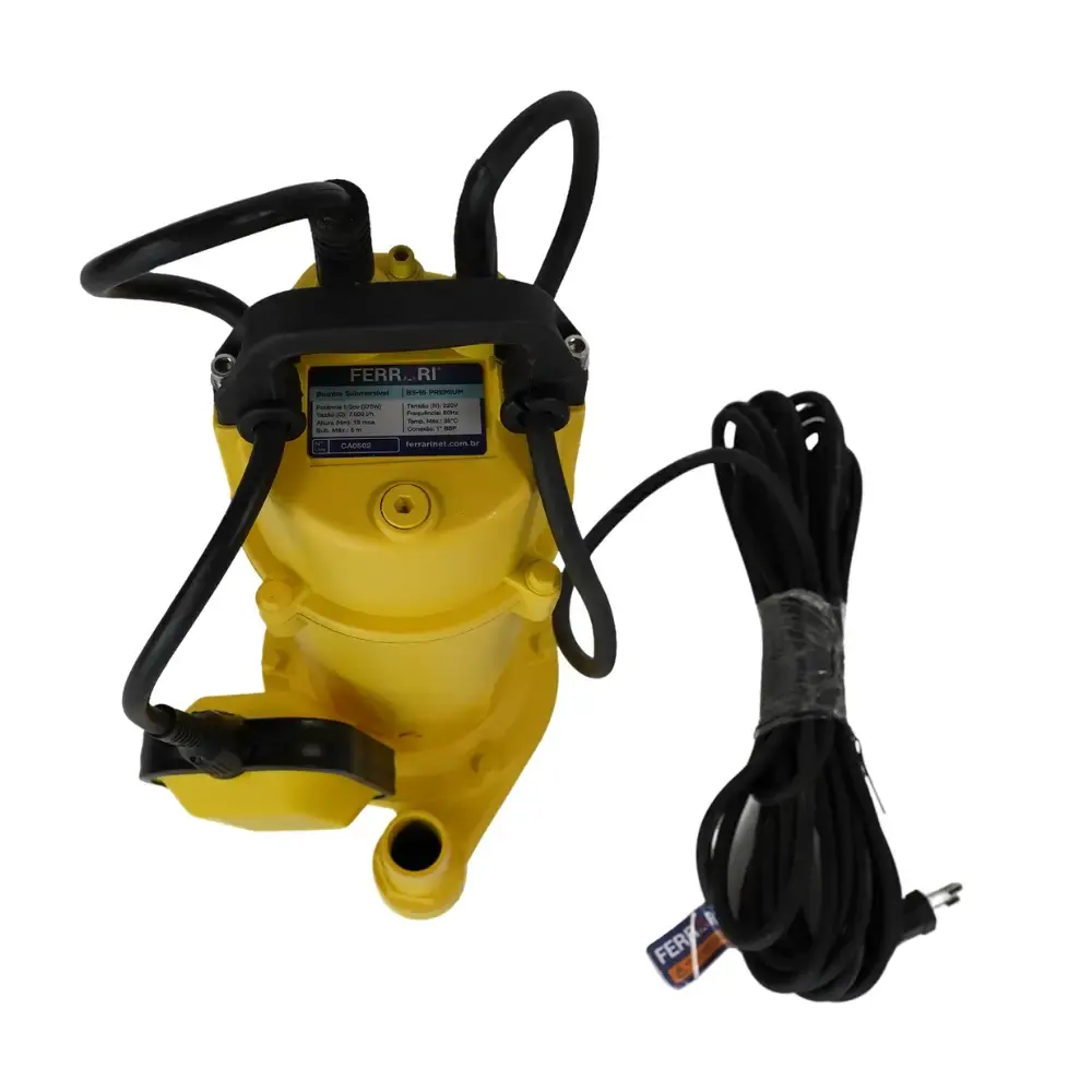 Bomba submersível para água suja 370W premium BS16 Ferrari 110 V — fotografia 3