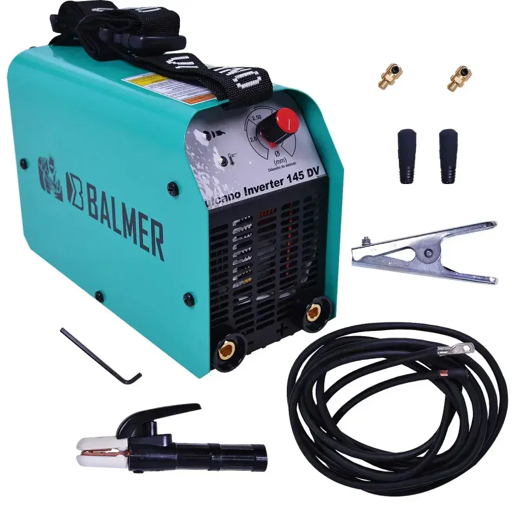 Fonte de solda vulcano inverter 145 dv 145A bivolt Balmer — fotografia 6
