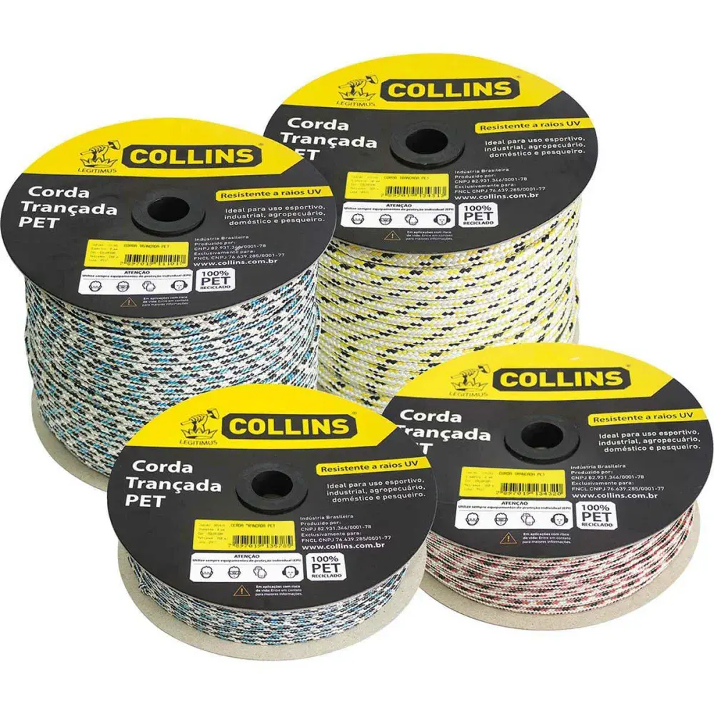 Corda pet trançada 165M/ 10MM verde Collins — fotografia de referência