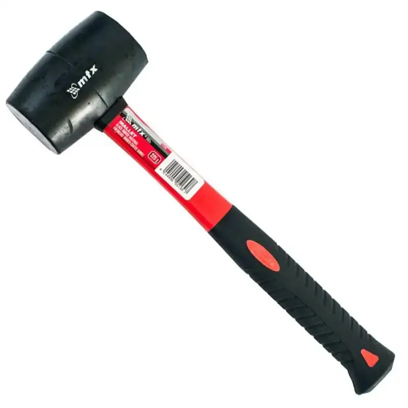 Martelo de borracha preta 225 GR com cabo de fibra MTX