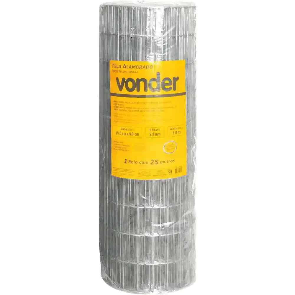 Tela Soldada Alambrado 2,3mm 15 x 5cm Rolo 25M VONDER-8067155010 — fotografia 2