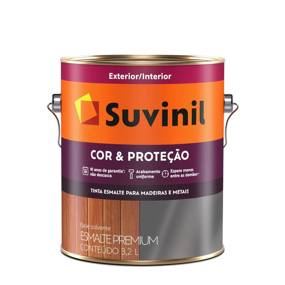 Esmalte cor e proteção acetinado base B2 3,2L suvinil Suvinil Selfcolor