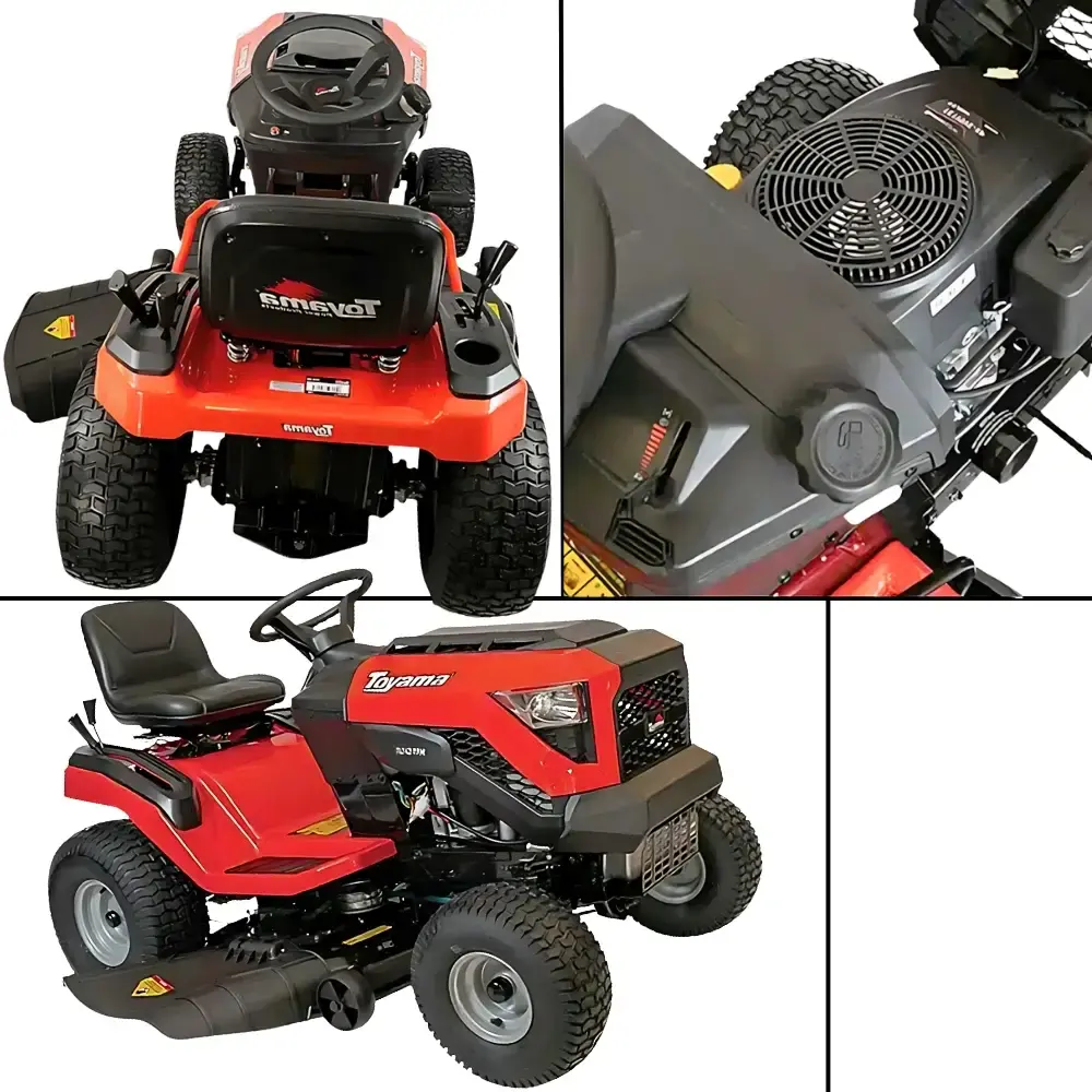 Trator cortador de grama à gasolina 19.5 HP 4T corte 1,07 metros TLT42 Toyama — fotografia 5
