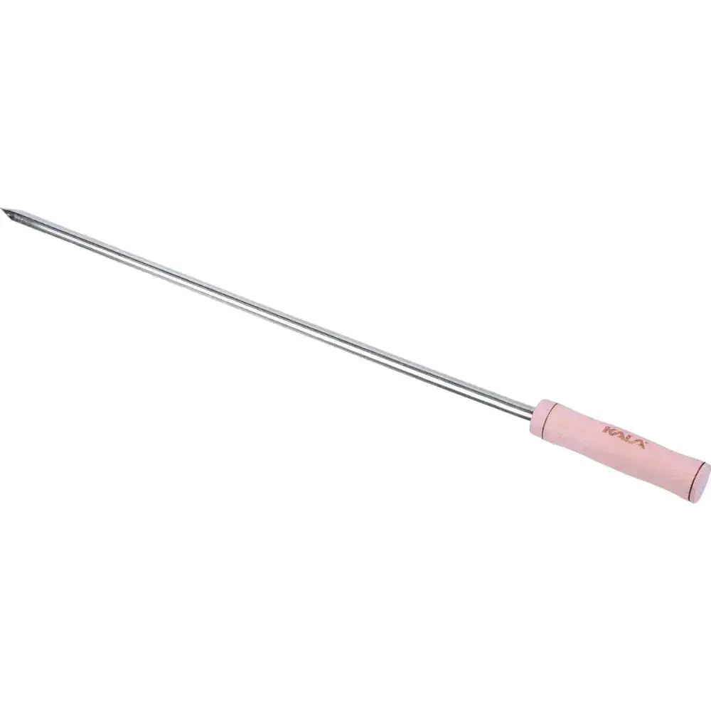 Espeto simples de chapa galvanizada com cabo de madeira 65CM Kala — fotografia 5