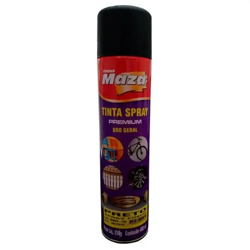 Tinta spray preto fosco 400 ML 250 GR 23851 maza — fotografia de referência