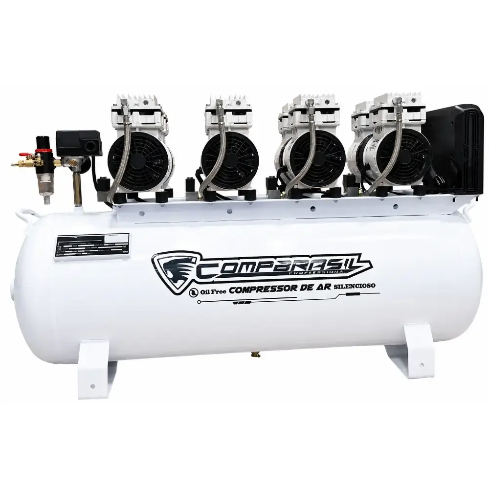 Compressor de ar 13 pés 4HP 100 litros smart control isento de óleo 220V Compbrasil 220 V