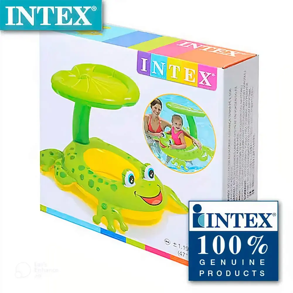 Boia inflável infantil sapinho amigo com cobertura Intex — fotografia 5