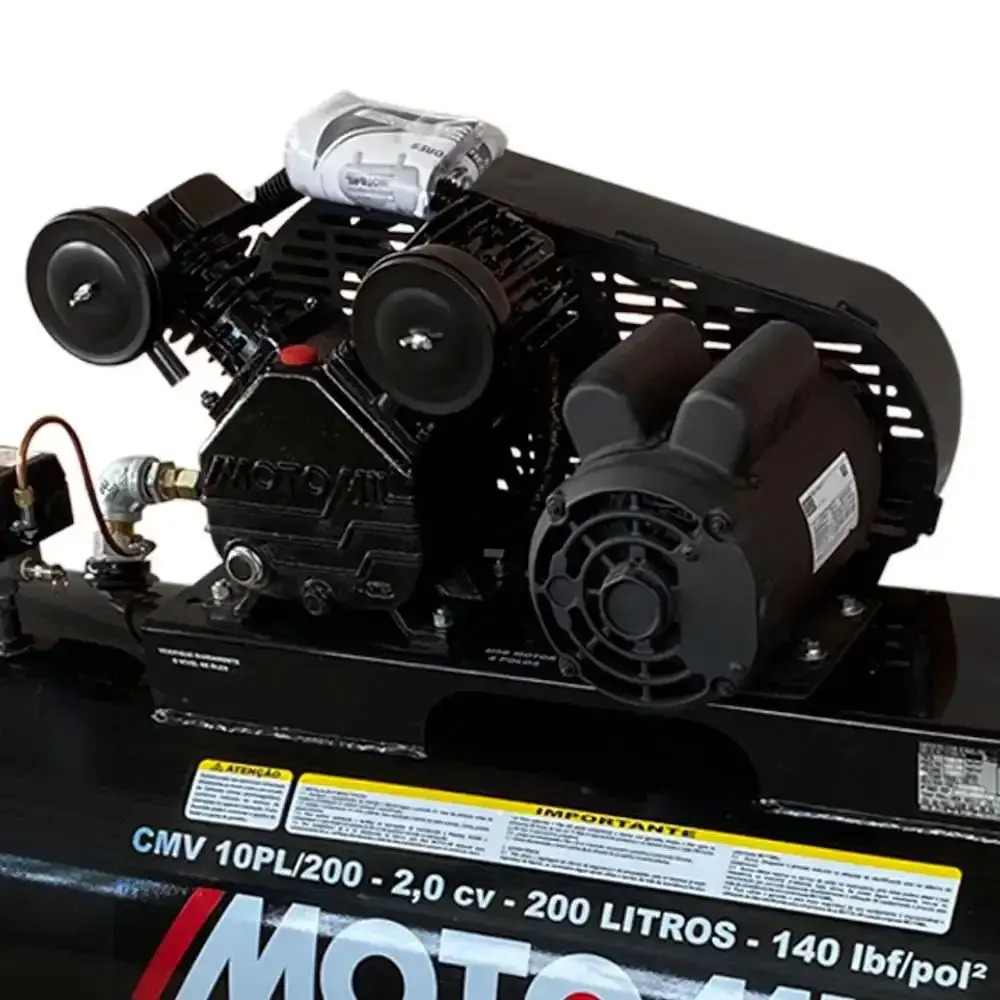 Compressor de ar 2 pistões CMV mono air power 10 pés 2HP 200L 42276.0 MotoMil — fotografia 5