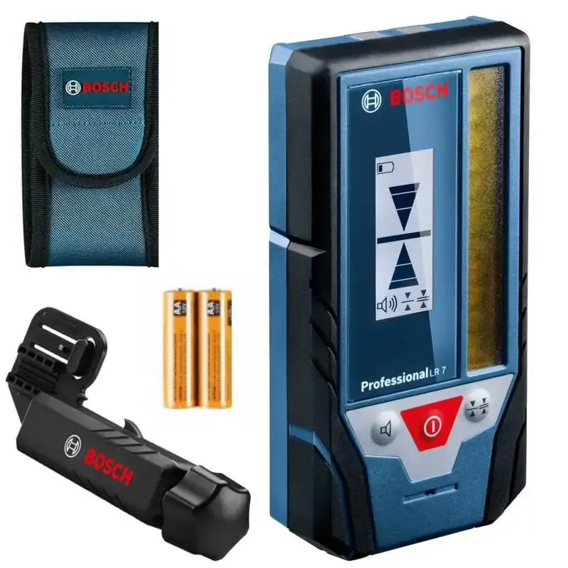 Receptor de laser LR 7 para GLL 3-80 c GLL 3-80 CG com suporte para régua Bosch — fotografia de referência