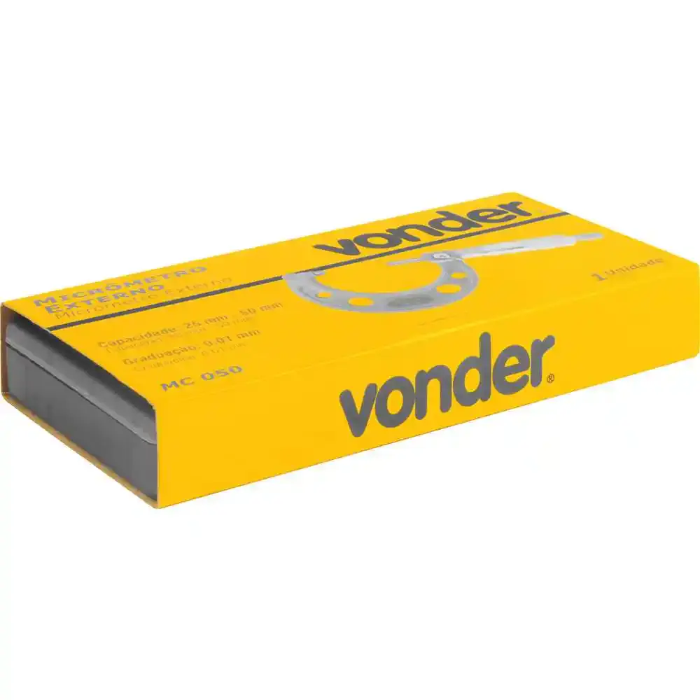 Micrometro Externo 25 mm a 50 mm 0,001mm MC-050 VONDER — fotografia 3