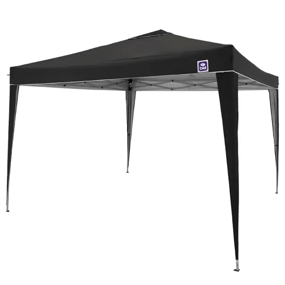 Tenda gazebo 3X3 metros dobrável articulada e sanfonada preta 331400 BEL — fotografia de referência