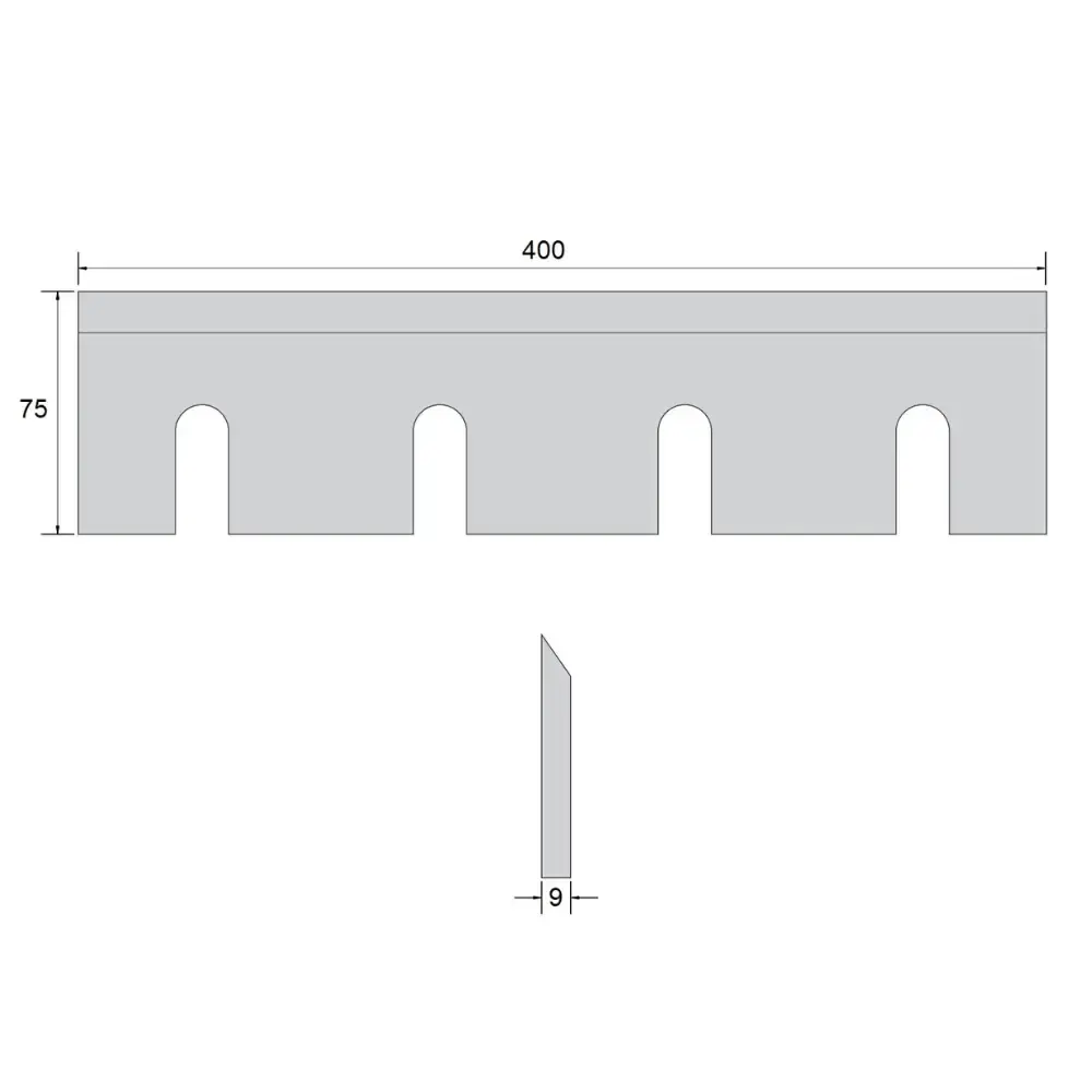Par de Facas para Desengrosso 400 x 75 x 9 MM 5000.20 INDFEMA — fotografia 5