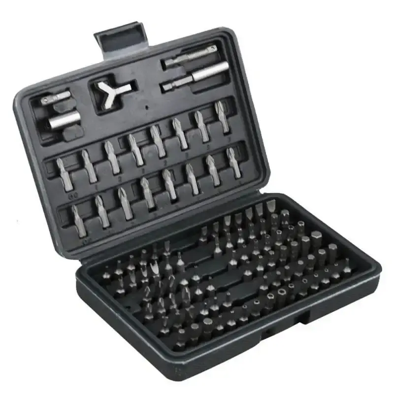Jogo de bits para parafusadeira kit com 100 peças B463 black jack — fotografia de referência