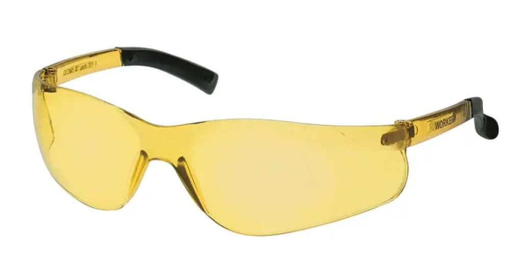 Óculos de segurança policarbonato amarelo WK5 Worker — fotografia de referência