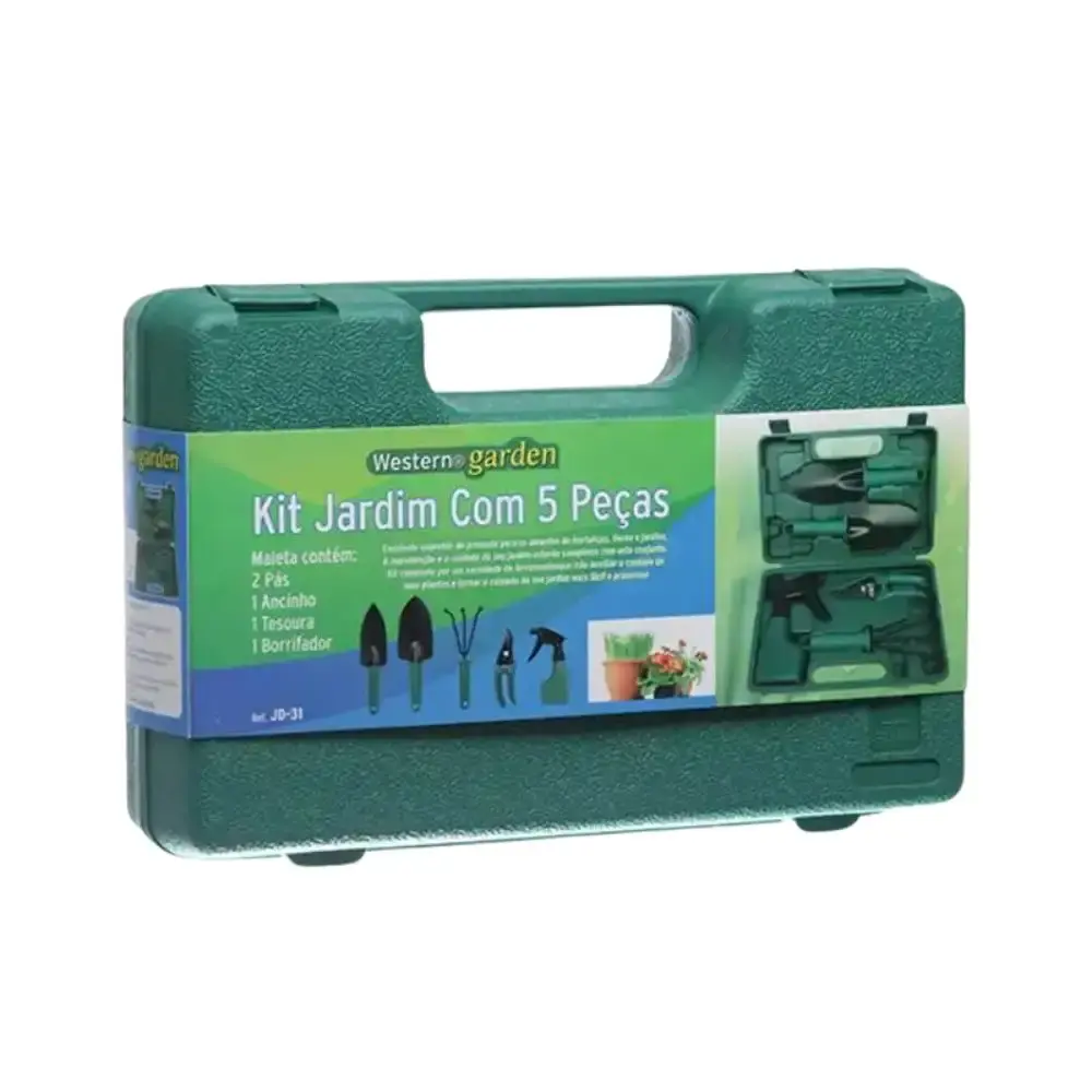 Kit para jardinagem com 5 peças e maleta JD-31 Western — fotografia 2