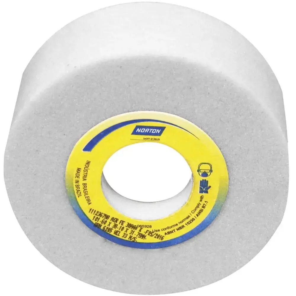 Rebolo Copo Reto Branco 101,6 mm Grão 80 NORTON