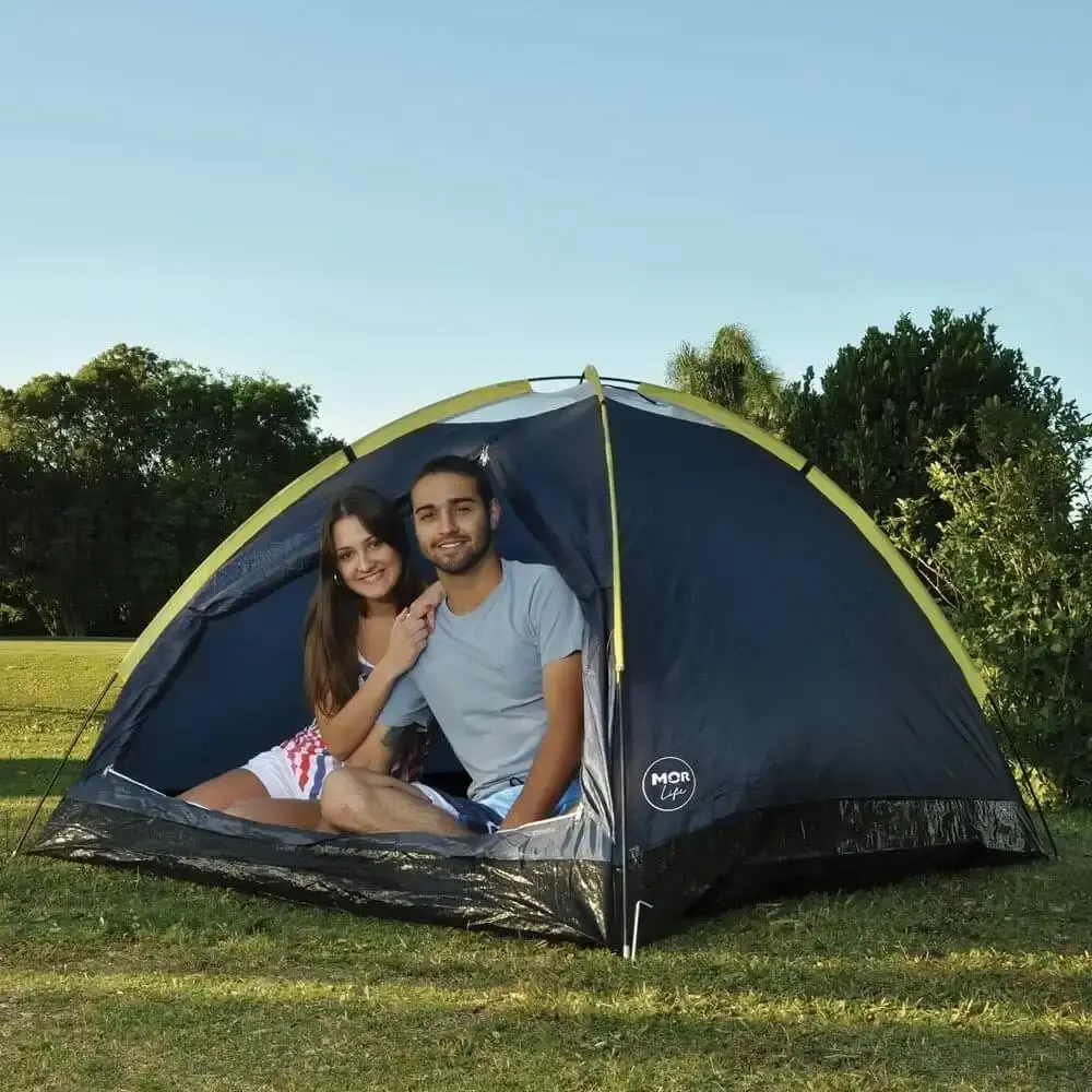 Barraca Camping Iglu Até 2 Pessoas 1 x 1,45 x 2,05 Metros Azul MOR — fotografia 7